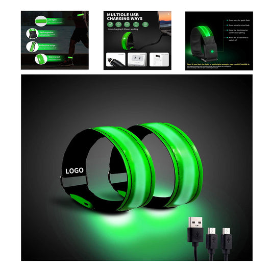 Rechargeable LED Armband Reflective Running Gear image 1