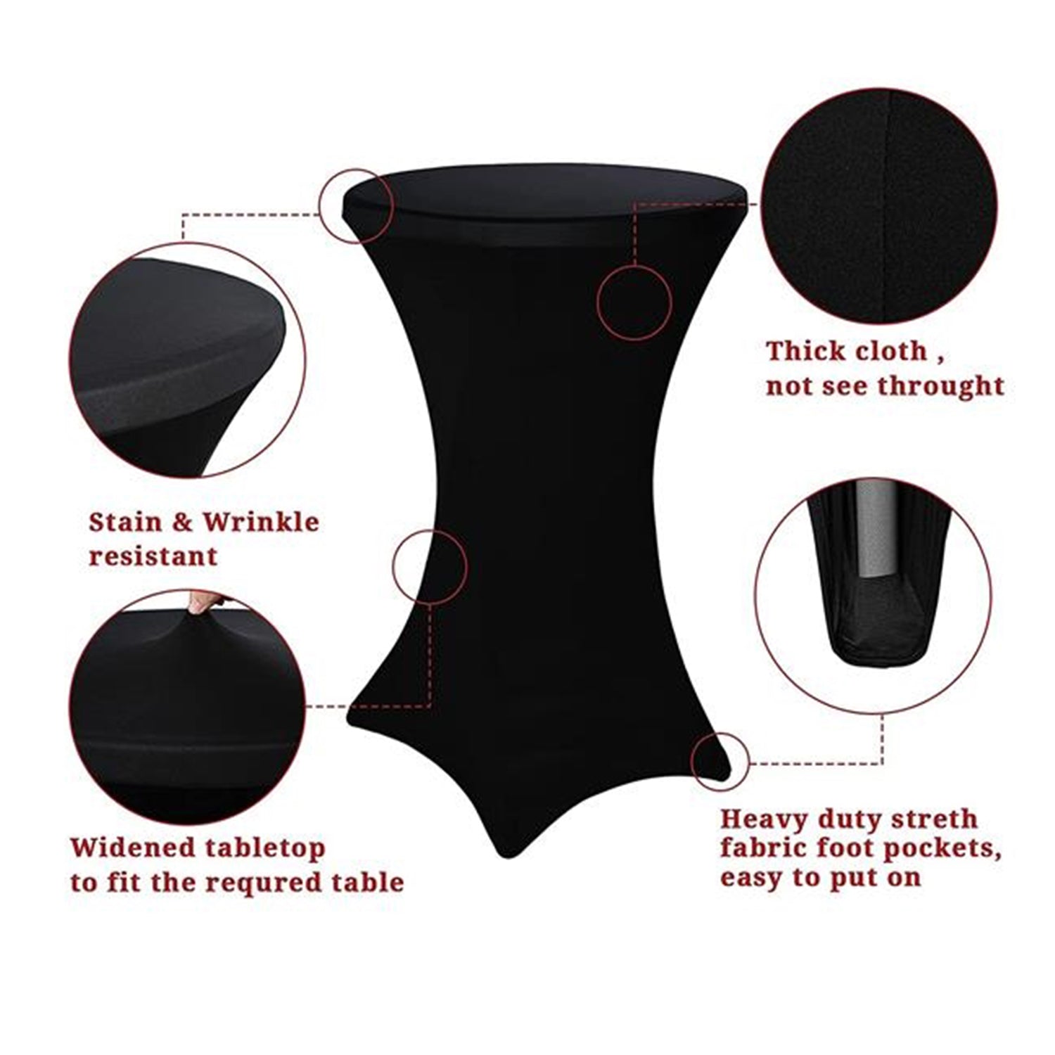 32" Round Stretch Table Cover image 2