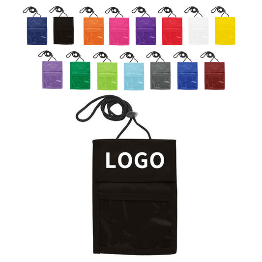 Transparent Horizontal ID Holder with Adjustable Lanyard image 0