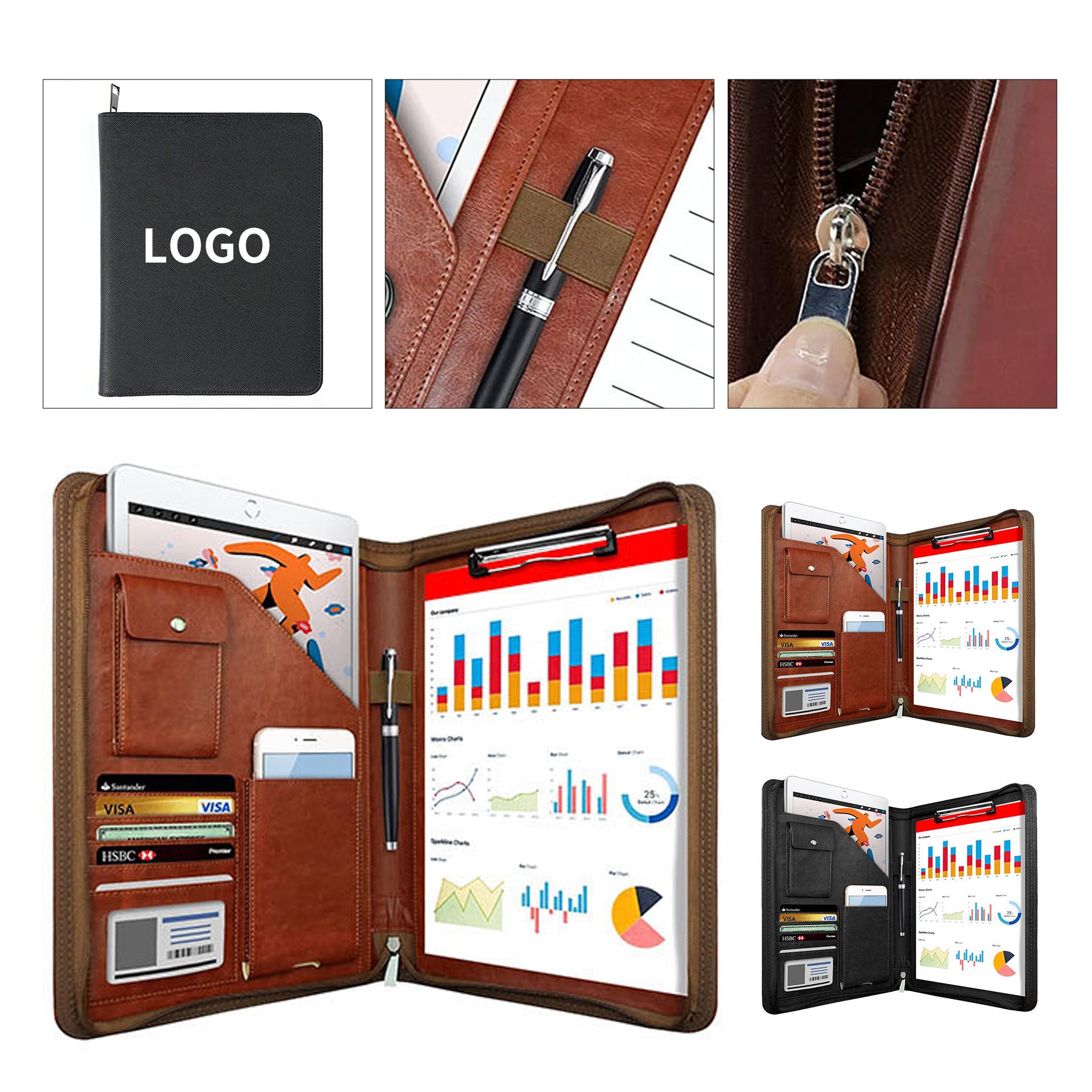 Executive PU Leather Padfolio image 0