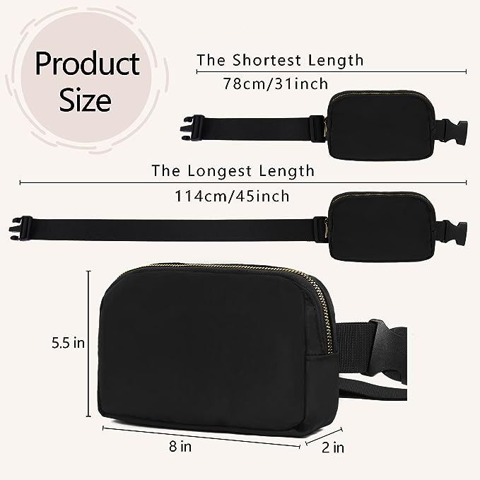Unisex Running Waist Pack with Adjustable Strap for Sports & Travel image 3