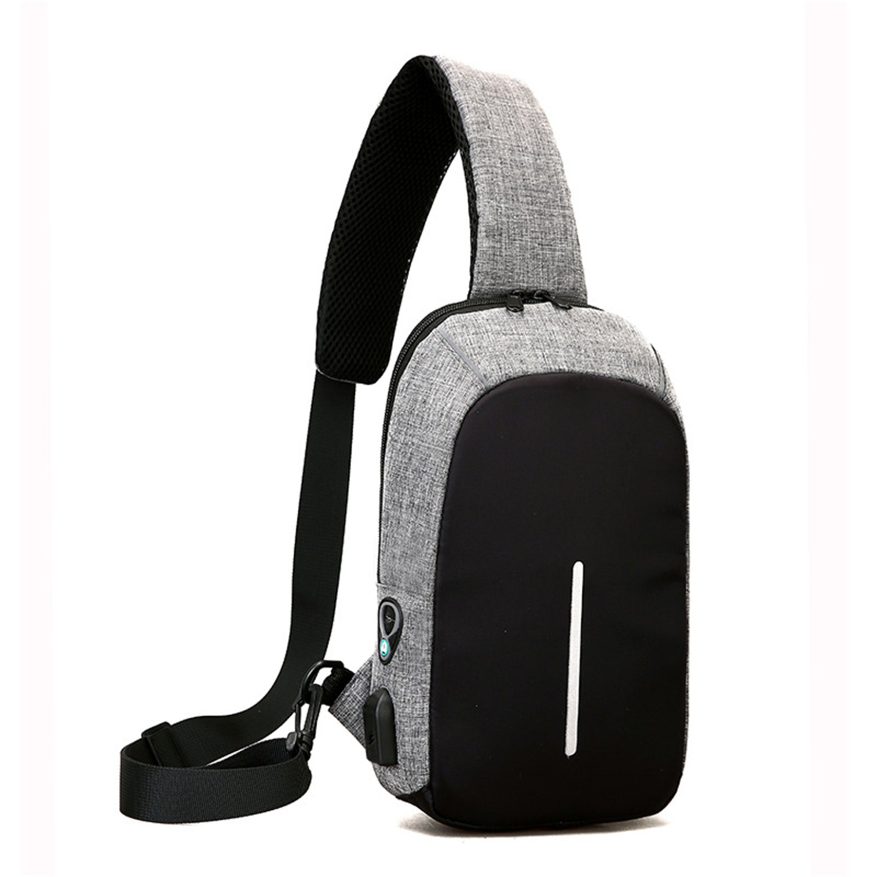Unisex Crossbody Backpack with USB Charging Port image 1