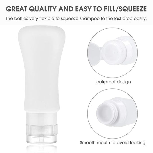 Capperza - 20-Pack Leak-Proof Travel Bottles – 3oz & 2oz Silicone Toiletry Set