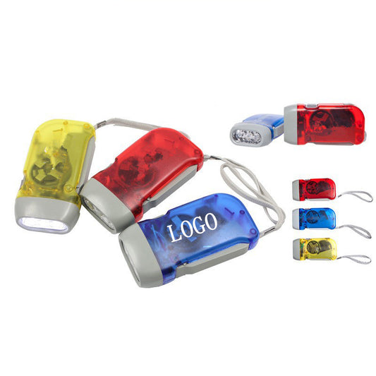 3 Led Hand Pressing Dynamo Flashlight Torch image 0
