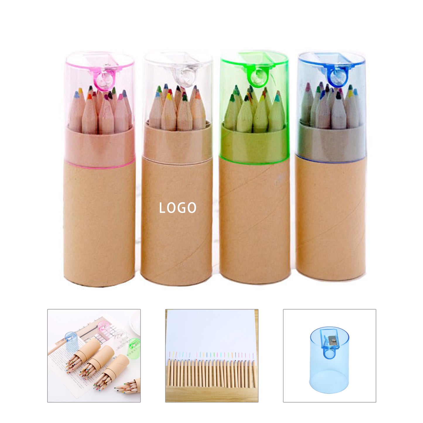 12 Colored Pencil Set with Sharpener image 0