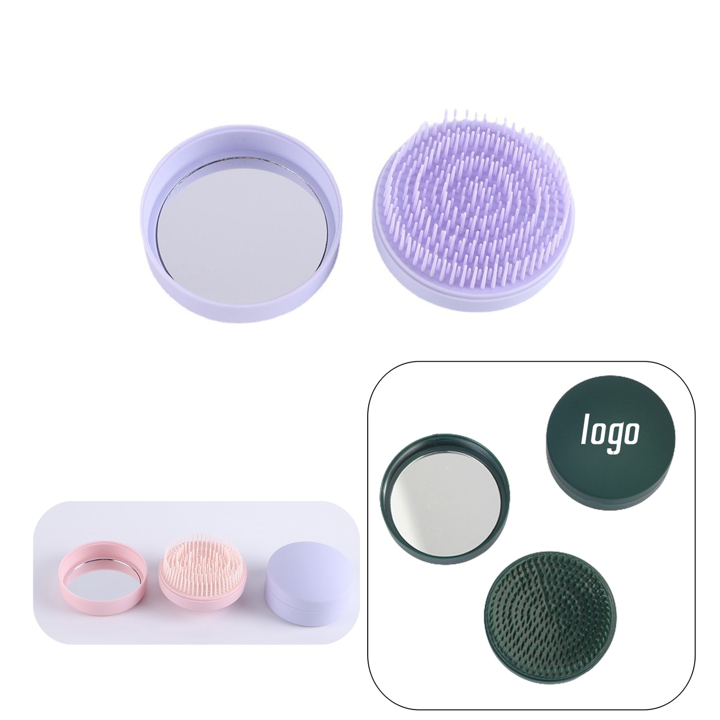 Pocket Hair Brush with Mirror image 0