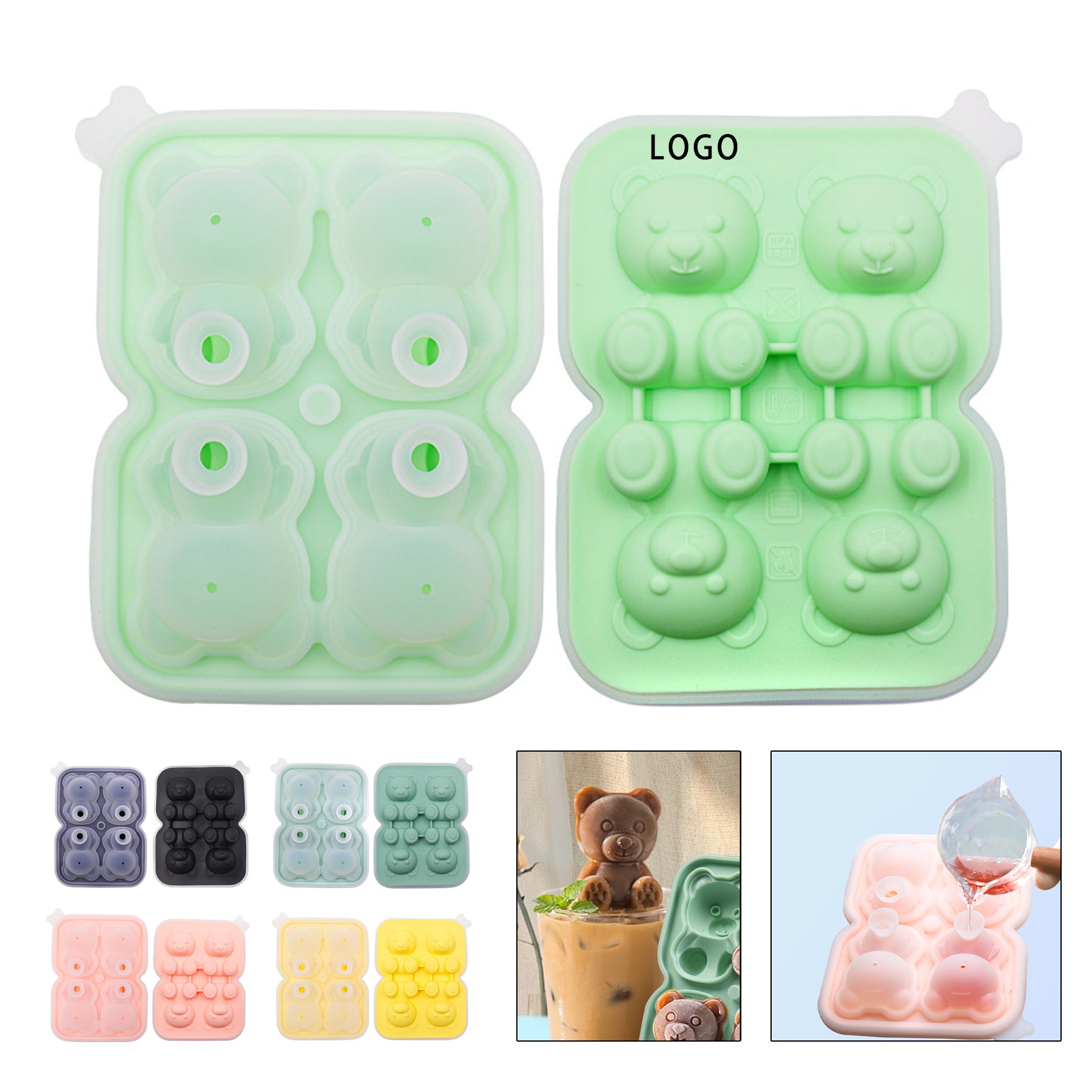 Bear Silicone Ice Cube Mold image 0