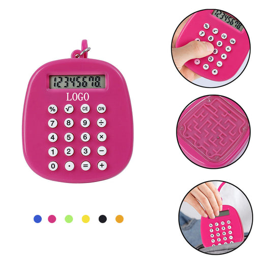 Keychain With Mini Calculator And Maze Toy image 0