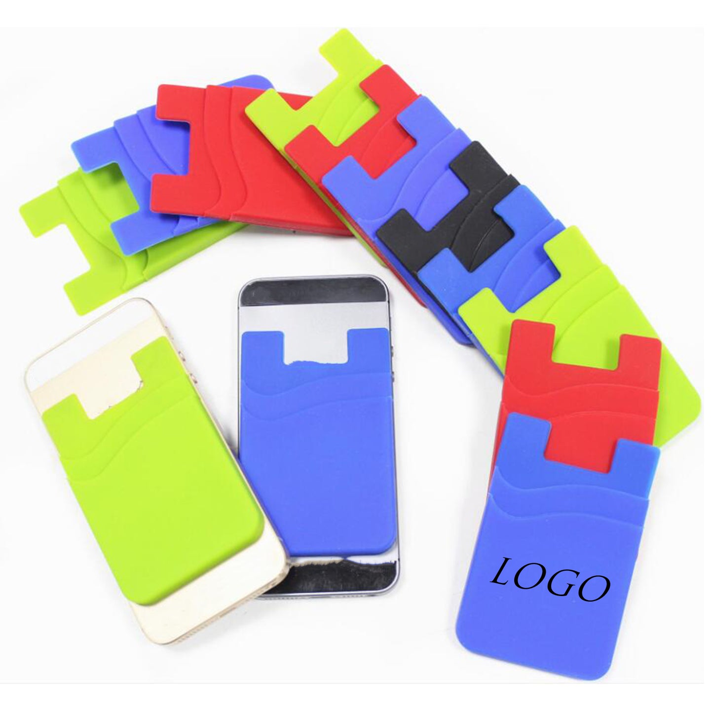 Dual Pocket Silicone Phone Wallet image 2