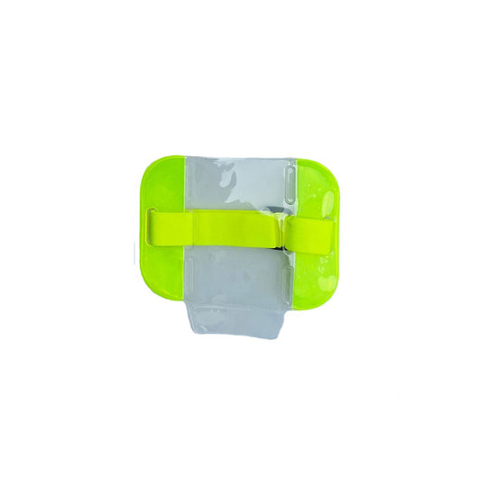 Heavy Reflective Armband ID Card Holder with Adjustable Belt Neon Armband ID Card Badge Holder image 1