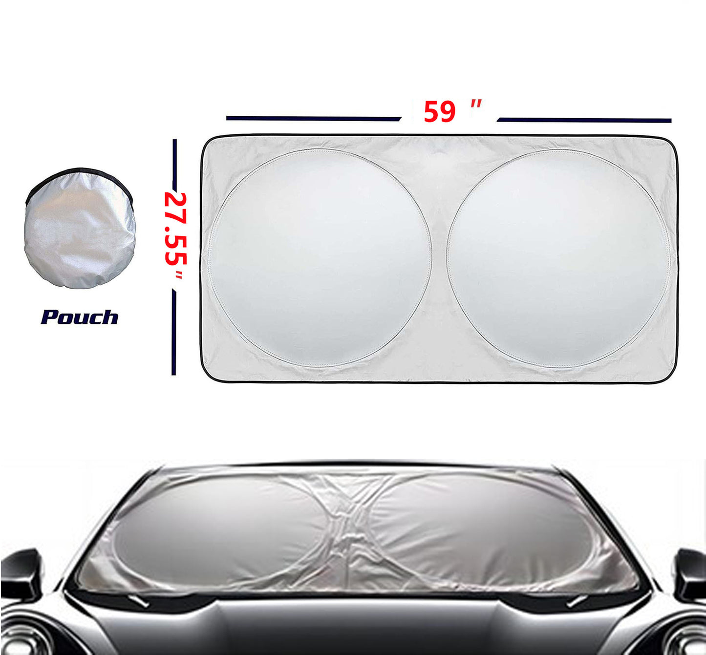 Car Folding Front Windshield Sunshade image 1