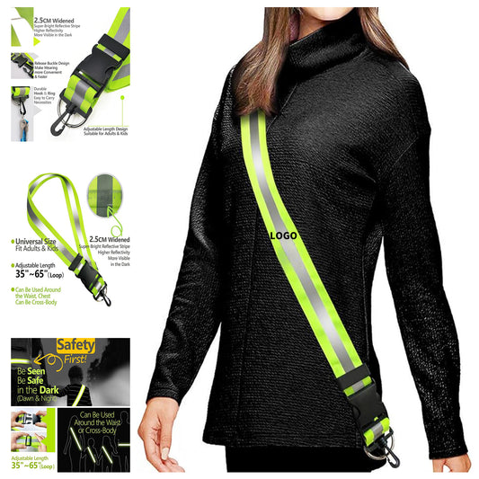High Visibility Reflective Sash for Walking at Night image 1