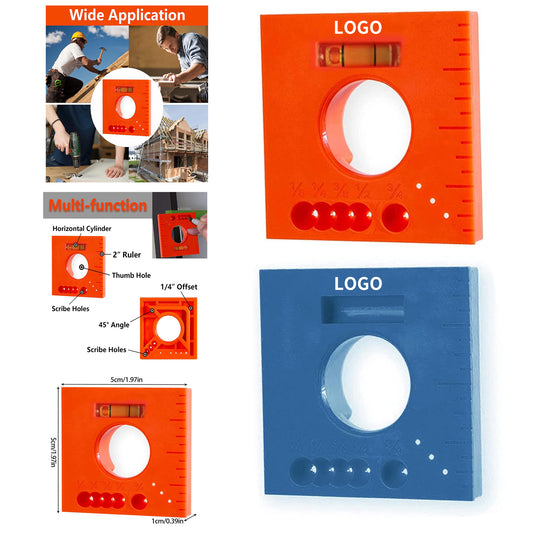 Marks Offset Ruler with Level 5 in 1 Multifunction Ruler for Parallel Lines image 1