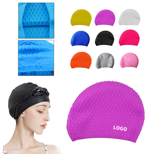 Stretch-Fit Silicone Swim Cap for All Hair Types image 0