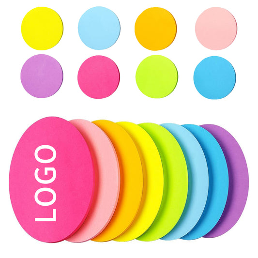 3 x 3 in 75 Sheets Round Sticky Notes image 1