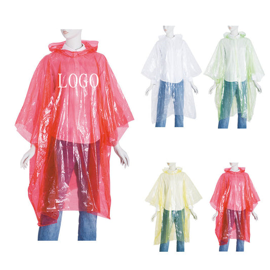 Disposable Biodegradable Translucent EVA Rain Poncho Or Raincoat image 0