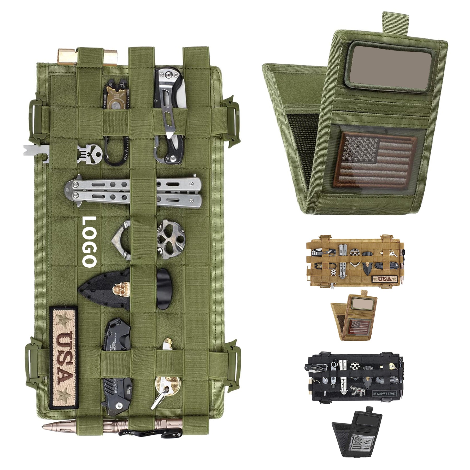 13.5" Width 7" Height Tactical Car Sun Visor Cover Molle Webbing Visor Panel Organizer image 0