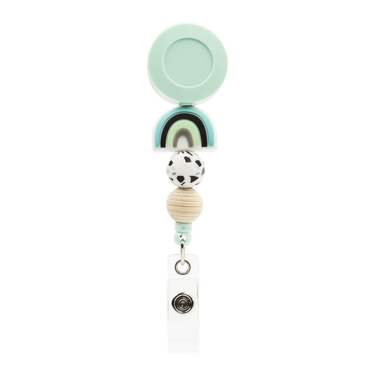 Vibrant Custom Rainbow Badge Reel: Colorful Telescopic ID Holders image 1
