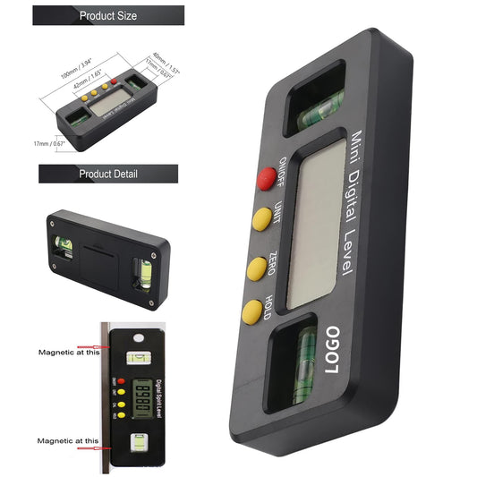Magnetic Torpedo Level Tool Digital Carpenter Beam Spirit Leveler image 1