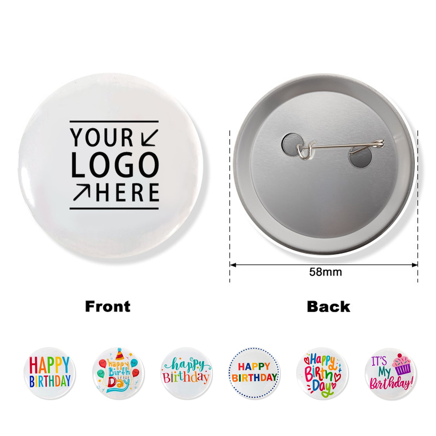 Round Shape Tin Badges/Button image 0