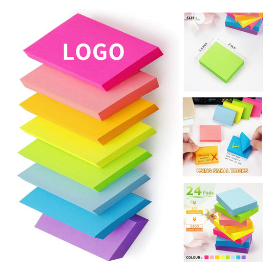 75 sheets Sticky Notes 1.5x2 inch Bright Colors Self-Stick Pads image 1