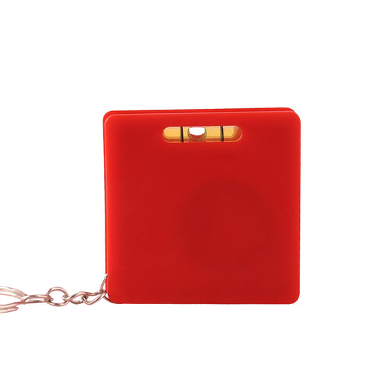 Square Tape Measure Keychain w/ Level image 1