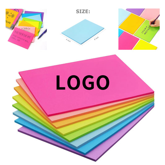 35 Sheets 8 x 6 inch Bright Colors Self Stick Pads image 1