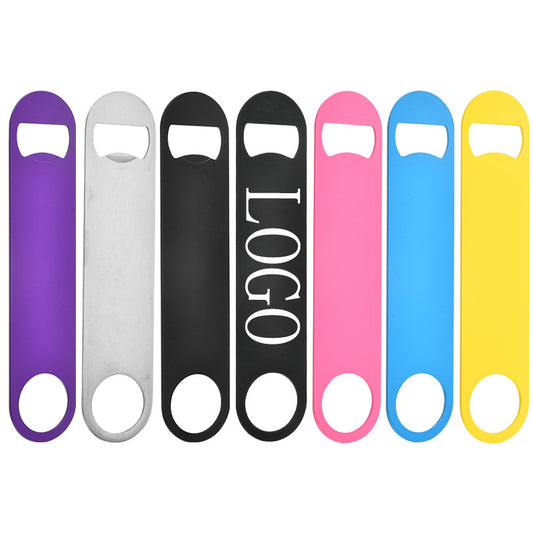 Paddle Style Powder Coated Steel Bottle Opener image 0