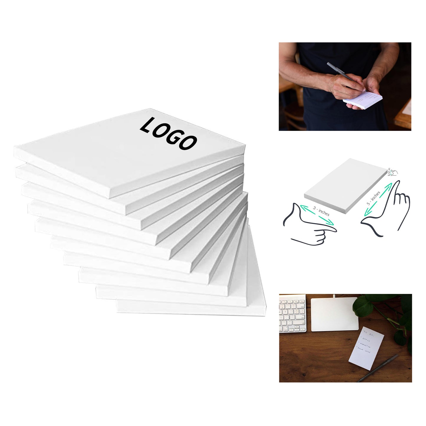 100 sheets 3 x 5 inches Memo Pads Note Pads image 0