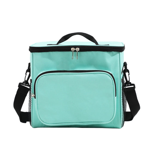 Top Zipper Insulated Lunch Bag with Mesh Pocket image 1