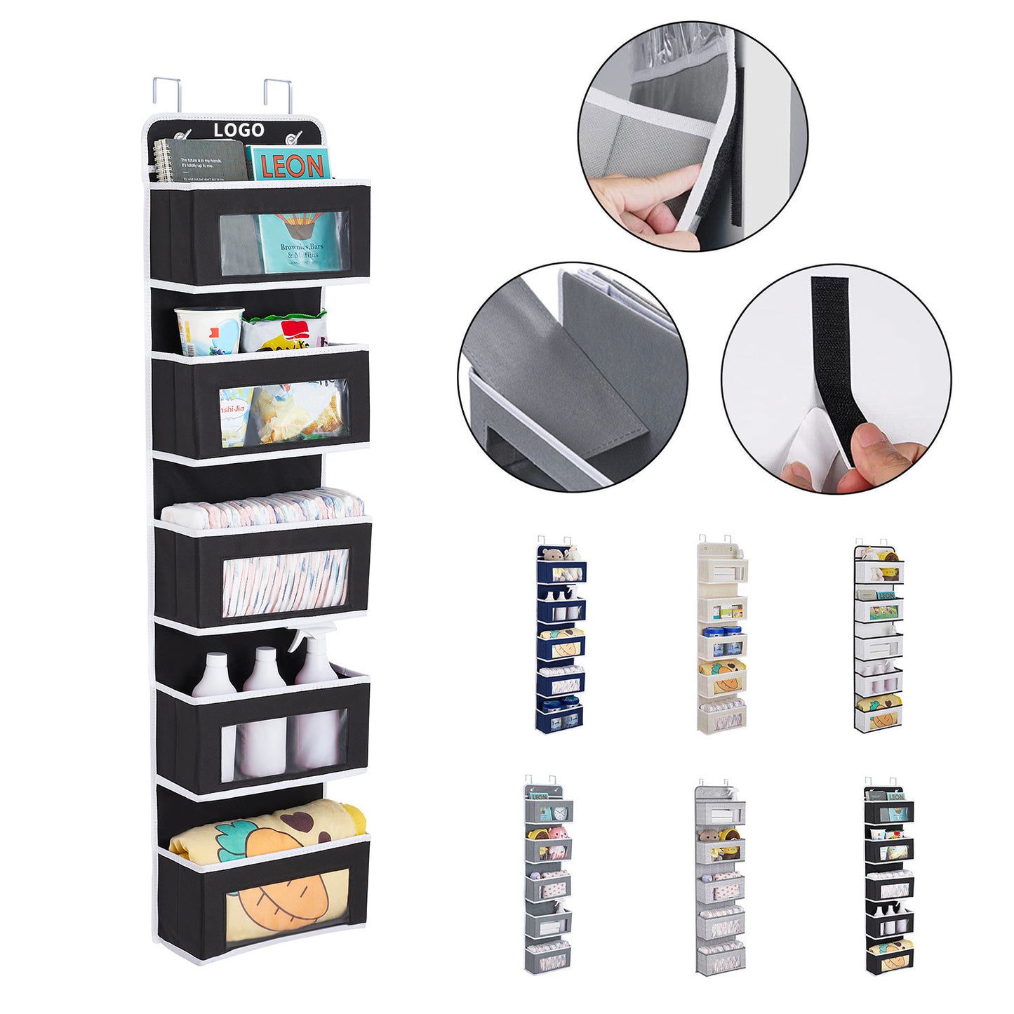 Versatile Over-the-Door Hanging Storage Organizer image 0