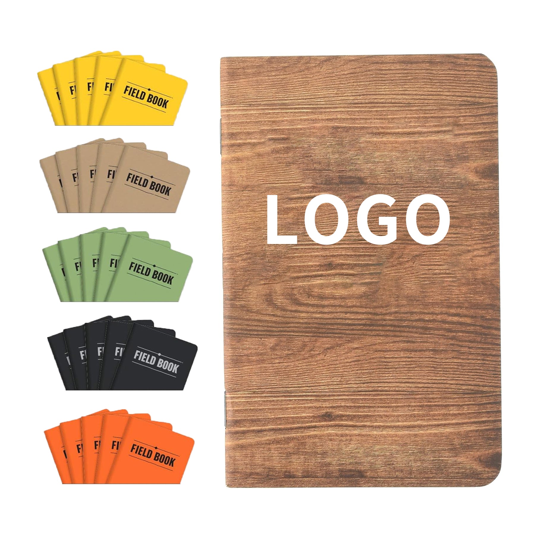 48 Pages 24 Sheets 3.5" x 5.5" Field Wood Pattern Graph Memo Book image 0