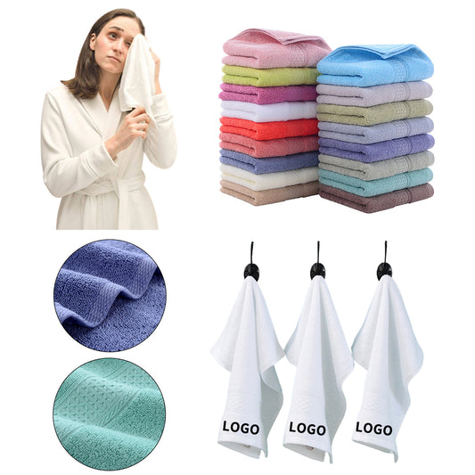 Custom Logo Cotton Washcloths 13x13 image 0