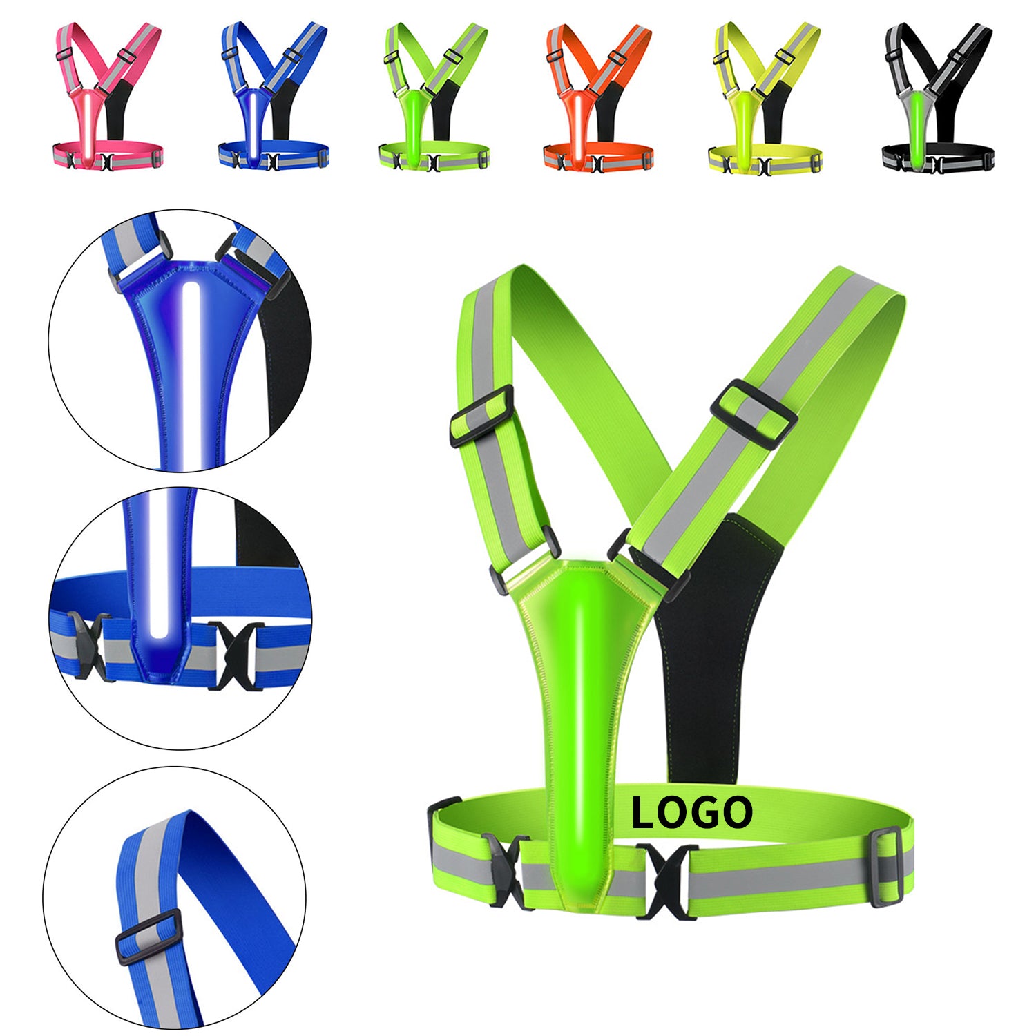 LED Enhanced 360° Reflective Running Vest image 0