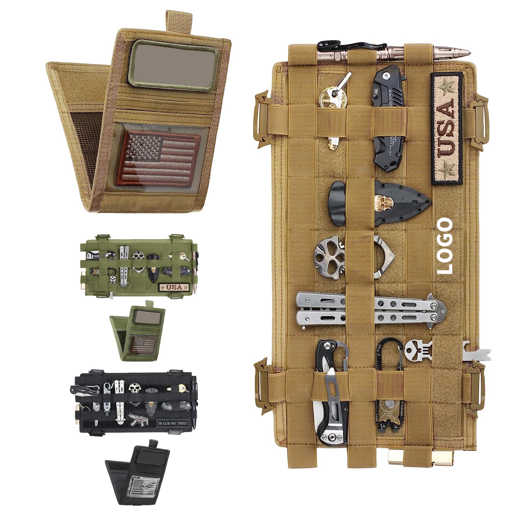 13.5" Width and 7" Height Molle Visor Panel Organizer image 0