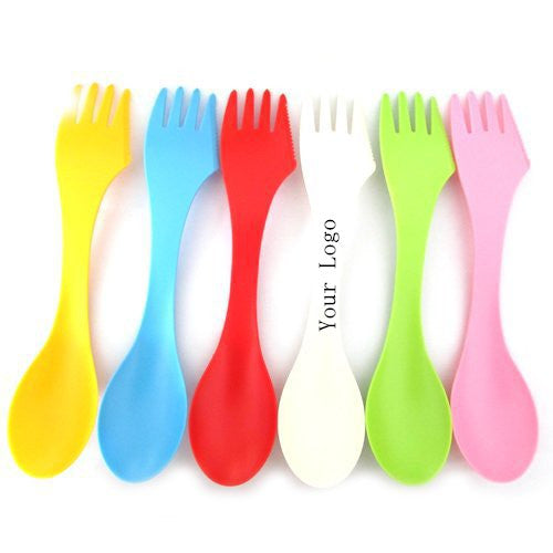 3-in-1 Plastic Spoon & Fork image 0
