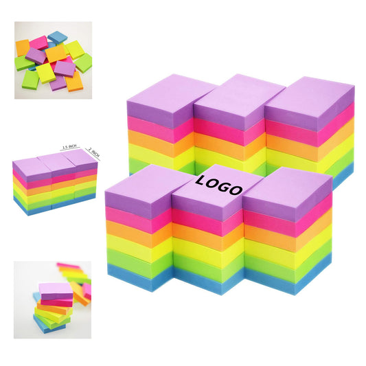 100 Sheets 1.5 in x 2 in Self-Stick Notes Pad image 0