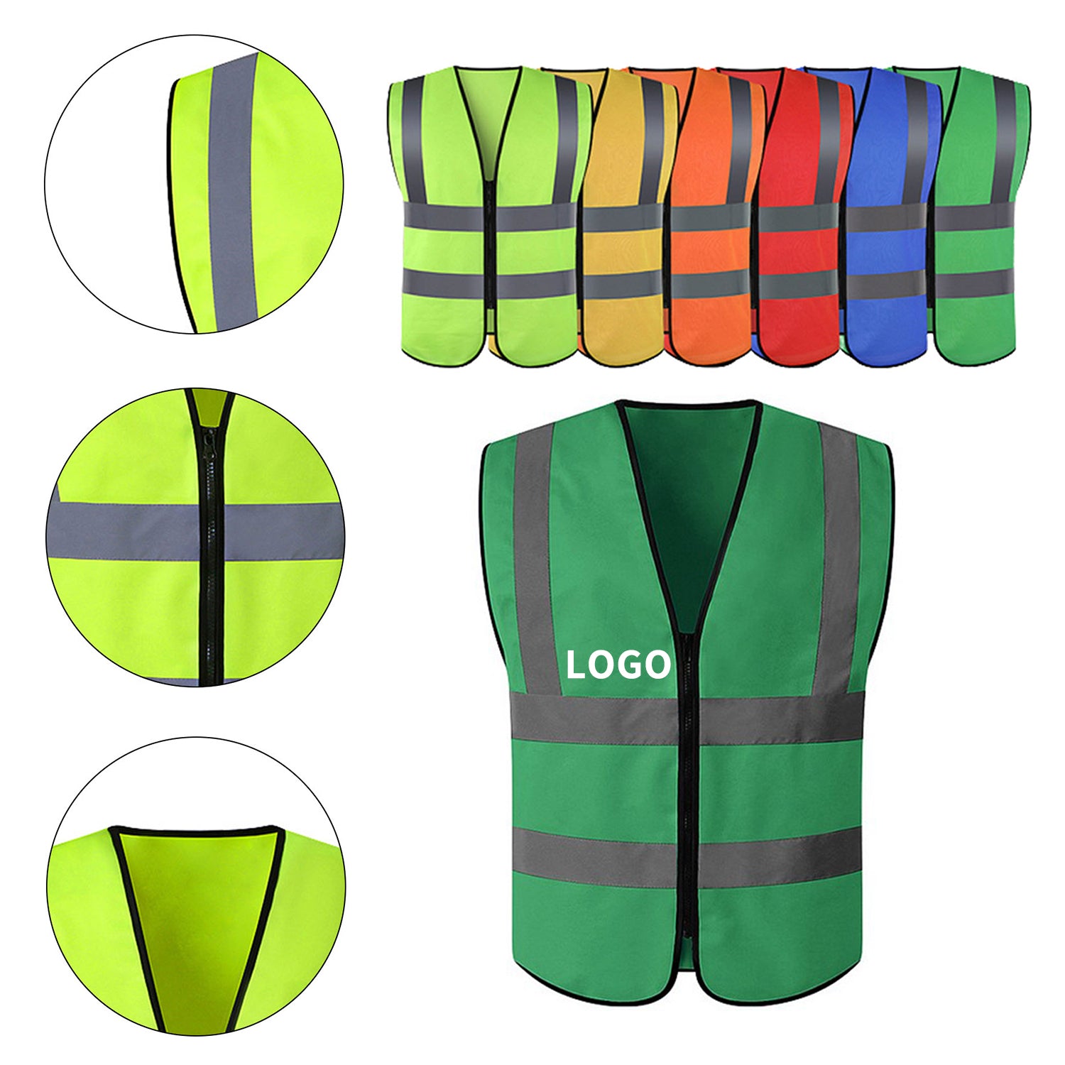 Lightweight Polyester High-Visibility Safety Vest image 0