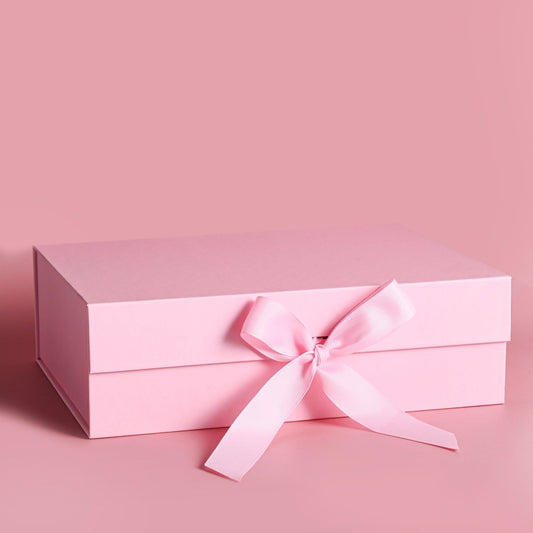 Flip-Top Folding Gift Boxes with Ribbon