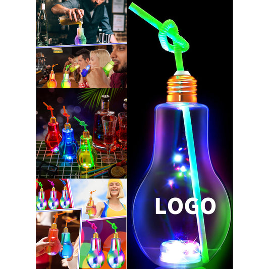 400 Ml Christmas Led Light Bulb Cup for Drinks Glow in the Dark Bulb image 0