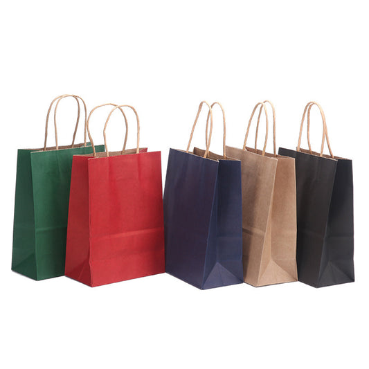 Colorful Kraft Paper Shopping Bag image 1
