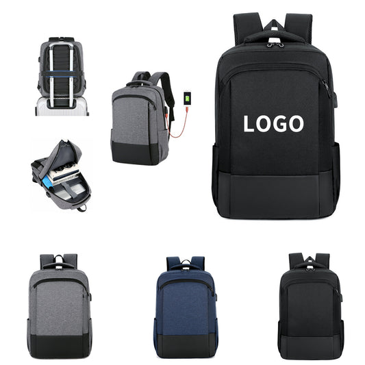 Waterproof Oxford Laptop Backpack with USB Charging Port image 0