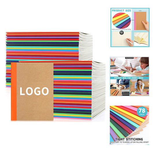 A5 Kraft Notebooks Lined Composition Notebook Journals image 1