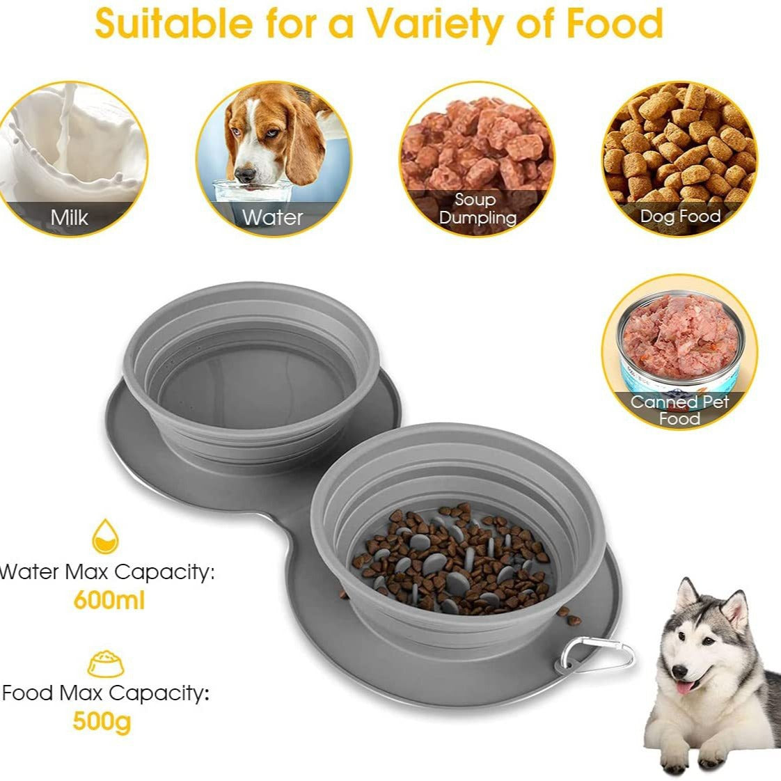 Silicone Collapsible Pet Bowl image 0