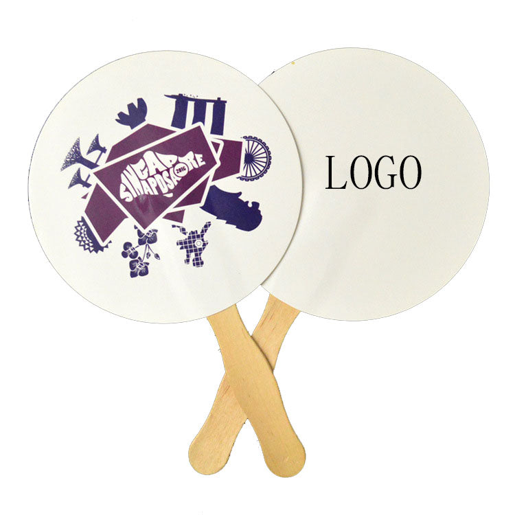 Round Glued Hand Fan image 1