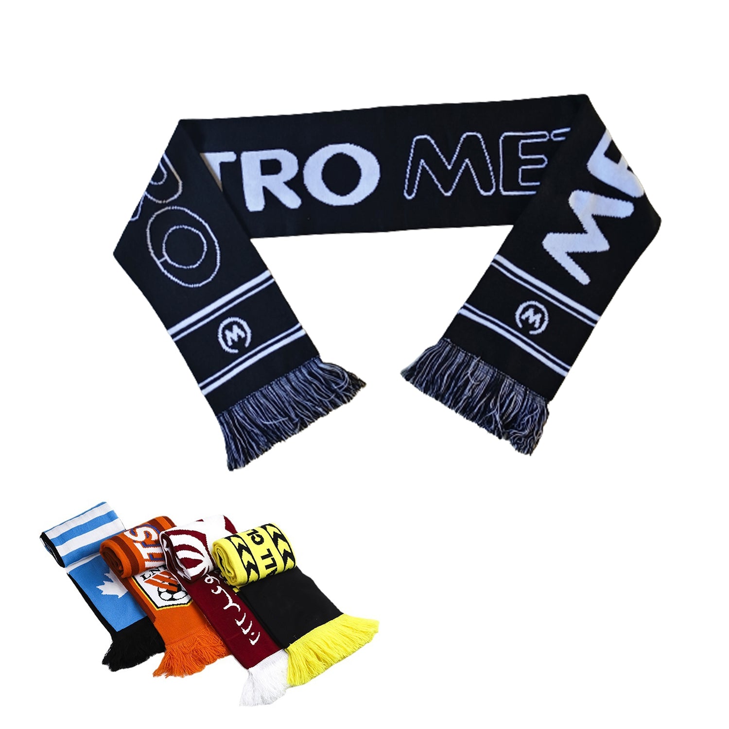 Custom Jacquard Scarf With Fringe image 0