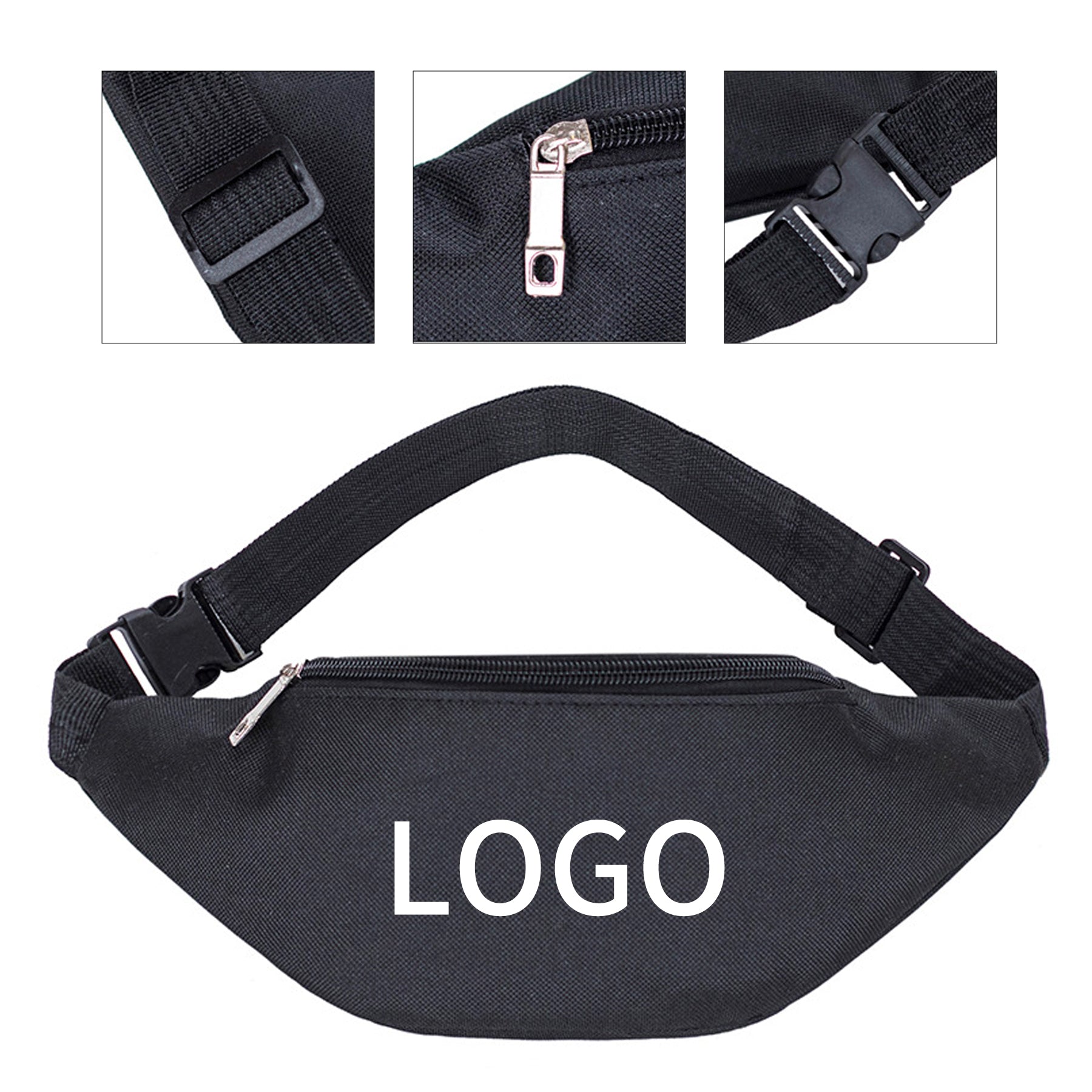 Sleek Zippered Waist Pouch image 0