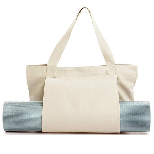 18 oz Yoga Bags Yoga Mats Bags Carrier Canvas Tote Bags for Pilates Travel Beach Workout (Colorful) image 1