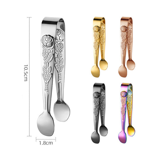 Stainless Steel Pattern Ice Tong image 1