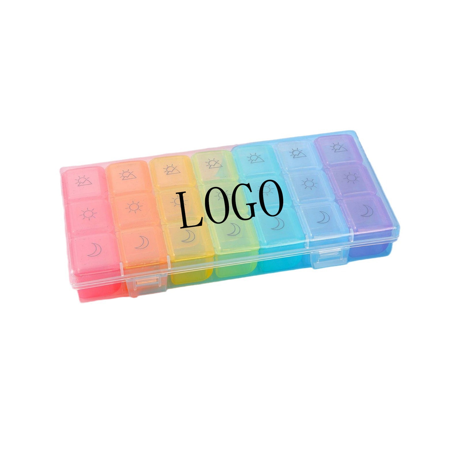 21 Case Rainbow Color Weekly 7 Day Med Minder/Pill Container image 0